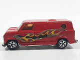 Vintage Unknown Brand Van Red Die Cast Toy Car Vehicle Made in Hong Kong