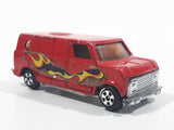 Vintage Unknown Brand Van Red Die Cast Toy Car Vehicle Made in Hong Kong