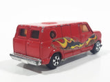 Vintage Unknown Brand Van Red Die Cast Toy Car Vehicle Made in Hong Kong
