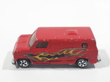 Vintage Unknown Brand Van Red Die Cast Toy Car Vehicle Made in Hong Kong