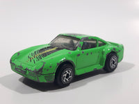 1996 1997 Matchbox Porsche 959 Fluorescent Green Die Cast Toy Car Vehicle