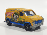 Vintage Majorette No. 279 / 234 Fourgon Van Elephant Reserve Yellow Blue 1/65 Scale Die Cast Toy Car Vehicle with Opening Rear Doors