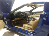 2003 Hot Wheels C6 Corvette Blue 1/18 Scale Die Cast Toy Car Vehicle with Opening Doors, Trunk, and Hood Missing Mirrors