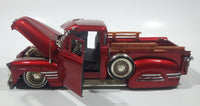 Jada Toys No. 50220-9 1951 Chevrolet Pickup Truck Red 1/24 Scale Die Cast Toy Car Vehicle Missing Parts