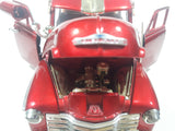 Jada Toys No. 50220-9 1951 Chevrolet Pickup Truck Red 1/24 Scale Die Cast Toy Car Vehicle Missing Parts