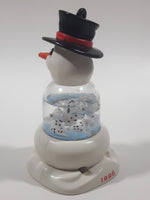 1996 McDonald's Disney 101 Dalmatians Snowman Shaped 4 1/4" Tall Plastic Snow Globe Toy