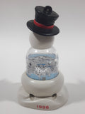 1996 McDonald's Disney 101 Dalmatians Snowman Shaped 4 1/4" Tall Plastic Snow Globe Toy