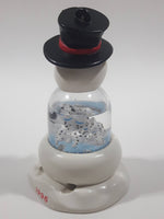 1996 McDonald's Disney 101 Dalmatians Snowman Shaped 4 1/4" Tall Plastic Snow Globe Toy