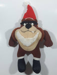 1992 McDonald's Warner Bros. Looney Tunes Taz Tasmanian Devil with Santa Hat 10" Tall Stuffed Character Plush Toy