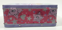 2013 Hasbro My Little Pony Cartoon Characters Pink and Blue Embossed Tin Metal Lunch Box