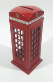 British London, England Red Metal Phone Box Telephone Booth Coin Bank No Plug