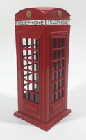 British London, England Red Metal Phone Box Telephone Booth Coin Bank No Plug