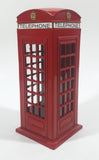 British London, England Red Metal Phone Box Telephone Booth Coin Bank No Plug