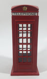 British London, England Red Metal Phone Box Telephone Booth Coin Bank No Plug