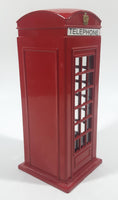 British London, England Red Metal Phone Box Telephone Booth Coin Bank No Plug