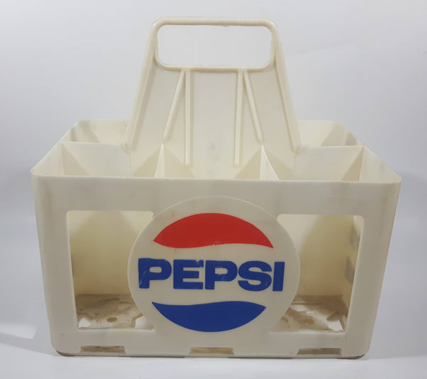 Vintage Pepsi-Cola 4.5L 6 x 750mL White Plastic Bottle Holder Carrying Case - Gray Beverages H.O. Vancouver, B.C.