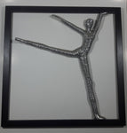 Framed Silver Painted Ballerina 19" x 19" Metal Wall Art Hanging