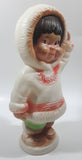 Vintage 1960s Regal Canada Kimmie Eskimo Native Aboriginal Girl 10" Tall Plastic Coin Bank