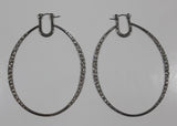 Metal Hoop 2 1/2" Hinged Back Earrings