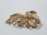 Twisted Ribbon Shaped 1 1/2" x 2 3/4" Metal Brooch Pin