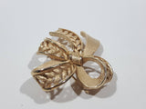 Twisted Ribbon Shaped 1 1/2" x 2 3/4" Metal Brooch Pin