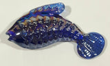 Vintage Iridescent Blue Carnival Glass 1 1/2" Long Aquarium Fish