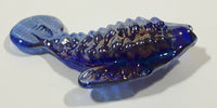 Vintage Iridescent Blue Carnival Glass 1 1/2" Long Aquarium Fish