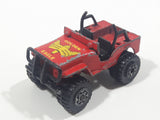 1984 Matchbox Jeep 4x4 Golden Eagle Red Die Cast Toy Car Vehicle Made in Macau