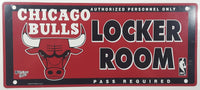 NBA Chicago Bulls Basketball Team Locker Room Authorized Personnel Only Pass Required 8 1/4" x 19" Plastic Wall Sign