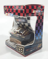 2003 Trevco Winner's Circle NASCAR Dale Jarrett #88 UPS Ford Car and Flag Shaped Christmas Ornament New in Box