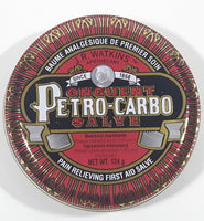 Watkin's Onguent Petro-Carbo Salve Round Tin Metal Container EMPTY