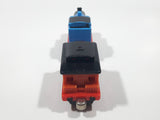 2011 Mattel Thomas & Friends Blue #1 Thomas Pulling Orange Passenger Car 5 1/2" Long Magnetic Die Cast Toy Vehicle W6268