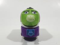 2010 Ludorum Learning Curve Chuggington Koko Train Engine Locomotive White Green Purple Die Cast Toy Vehicle