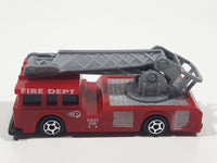 Unknown Brand Fire Truck Red Plastic Die Cast Toy Car Vehicle
