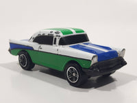 1999 Matchbox '57 Chevrolet Bel Air Hard Top White Green Blue Die Cast Toy Car Vehicle