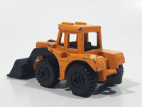 1999 Subway Matchbox Shovel Nose Tractor Dark Yellow Orange Die Cast Toy Car Construction Equipment Front End Loader Vehicle