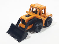 1999 Subway Matchbox Shovel Nose Tractor Dark Yellow Orange Die Cast Toy Car Construction Equipment Front End Loader Vehicle