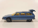 Vintage 1979 Lesney Matchbox Superfast No. 12 Citroen CX Blue Die Cast Toy Car Vehicle with Opening Rear Door