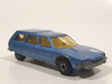 Vintage 1979 Lesney Matchbox Superfast No. 12 Citroen CX Blue Die Cast Toy Car Vehicle with Opening Rear Door