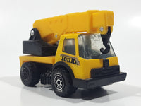 Vintage Tonka Picker Crane Utility Truck Yellow Pressed Steel and Plastic Die Cast Toy Car Vehicle Made in Hong Kong