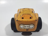 Vintage Tonka Dragster Yellow with Flames Pressed Steel Die Cast Toy Car Vehicle Made in Japan