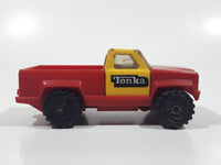 Vintage 1978 Tonka Pickup Truck Red and Yellow Plastic Pressed Steel Die Cast Toy Car Vehicle