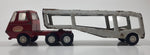 Vintage Tonka Auto Transport Car Carrier Truck Red and White Pressed Steel Die Cast Toy Car Vehicle