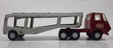 Vintage Tonka Auto Transport Car Carrier Truck Red and White Pressed Steel Die Cast Toy Car Vehicle