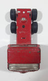 Vintage Tonka Auto Transport Car Carrier Truck Red and White Pressed Steel Die Cast Toy Car Vehicle