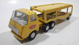 Vintage Tonka Auto Transport Car Carrier Truck Yellow Pressed Steel Die Cast Toy Car Vehicle