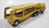 Vintage Tonka Auto Transport Car Carrier Truck Yellow Pressed Steel Die Cast Toy Car Vehicle