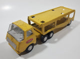 Vintage Tonka Auto Transport Car Carrier Truck Yellow Pressed Steel Die Cast Toy Car Vehicle