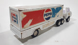 Vintage Buddy L Pepsi Semi Transport Truck White Pressed Steel Die Cast Toy Car Vehicle
