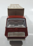 Vintage Tonka Semi Truck Livestock Horse Cattle Trailer Brown Red and Beige Pressed Steel Die Cast Toy Car Vehicle